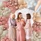 154pcs Dusty Rose Pink Blush Balloons Garland Arch Kit Baby in Bloom Spring Floral Retro Boho Nude Cream Peach Champagne for Bridal Shower Garden Tea Party Girls Birthday Wedding Decorations